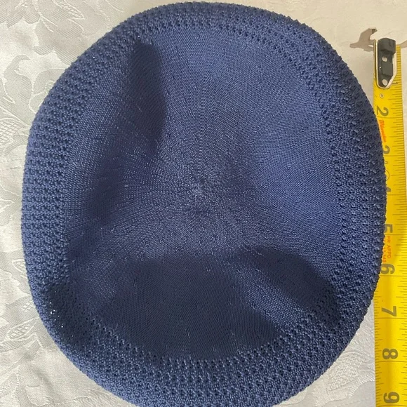 Vintage Kangol Tropic 504 Ventair Flat Cap made in England size Medium Navy Blue - Picture 4 of 8